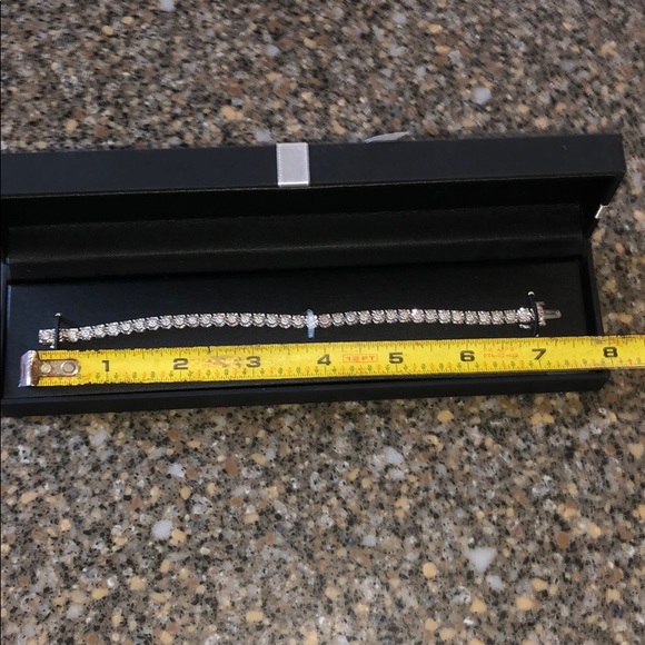 Sterling silver diamond bracelet